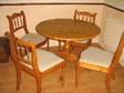 Table & Chairs Solid Pine small circular dining table &....